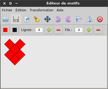 Two-colored motifs editor window